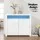 Artiss 2x LED Buffet Sideboard High Gloss White Set Modern Handleless Storage Cabinets 107.5cm H x 97.5cm