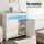 Artiss 2x LED Buffet Sideboard High Gloss White Set Modern Handleless Storage Cabinets 107.5cm H x 97.5cm