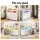 Artiss 2x LED Buffet Sideboard High Gloss White Set Modern Handleless Storage Cabinets 107.5cm H x 97.5cm