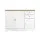Artiss Buffet Sideboard, MDF Frame, White, 110x40x78cm - Berne, Ample Storage, Vintage Finish, Easy Assembly