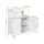 Artiss Set of 2 Two-Door Louvred Buffet Sideboards White 60cm x 30cm x 80cm with Adjustable Shelf Magnetic Door Catches