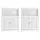 Artiss Set of 2 Two-Door Louvred Buffet Sideboards White 60cm x 30cm x 80cm with Adjustable Shelf Magnetic Door Catches