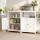 Artiss Set of 2 Two-Door Louvred Buffet Sideboards White 60cm x 30cm x 80cm with Adjustable Shelf Magnetic Door Catches