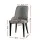 Artiss Set of 2 Grey Linen Fabric Dining Chairs - High Back, Thick Cushion, Powder-Coated Steel Legs, 46x57x90cm