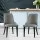 Artiss Set of 2 Grey Linen Fabric Dining Chairs - High Back, Thick Cushion, Powder-Coated Steel Legs, 46x57x90cm