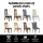 Artiss Dining Chair Covers 4 Pack, Stretch Spandex Slipcovers, Dark Grey, Fits 38-45cm, Washable & Removable