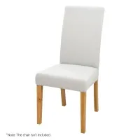 Artiss Dining Chair Covers 4 Pack, White Spandex Stretch Slipcovers, Removable, Washable, Fits 38-45cm, Banquet/Wedding