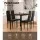 Artiss 5-Piece Dining Set - Black Modern Design, 18mm MDF Table, PVC Seats, Powder-Coated Metal Frame, Easy Assembly