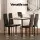 Artiss Marble-Effect Dining Set: 1 Table & 4 Chairs, 18mm MDF Top, Metal Legs, PVC Seats, Water-Resistant, Black & White