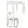 Artiss 5 Piece Dining Table and Chairs Set White – 120cm Wood Table, 4 Beech Wood Leg Chairs, Modern Kitchen Furniture
