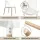 Artiss 5 Piece Dining Table and Chairs Set White – 120cm Wood Table, 4 Beech Wood Leg Chairs, Modern Kitchen Furniture