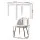 Artiss 5 Piece Dining Table and 4 Chairs Set, White Sherpa Upholstery, 120x70cm, Sturdy Steel Legs, Modern Design