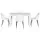 Artiss 5 Piece Dining Table and 4 Chairs Set, White Sherpa Upholstery, 120x70cm, Sturdy Steel Legs, Modern Design