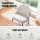 Artiss 5 Piece Dining Table and 4 Chairs Set, White Sherpa Upholstery, 120x70cm, Sturdy Steel Legs, Modern Design