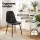 Artiss 5pc Foldable Dining Table and Chairs Set Black White 150cm Gateleg with Drawers and PU Chairs
