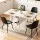 Artiss 5pc Foldable Dining Table and Chairs Set Black White 150cm Gateleg with Drawers and PU Chairs