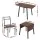 Artiss 5 Piece Dining Table and Chairs Set 60-120cm Extendable Drop Leaf Table Natural Brown and White