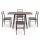 Artiss 5 Piece Dining Table and Chairs Set 60-120cm Extendable Drop Leaf Table Natural Brown and White