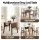 Artiss 5 Piece Dining Table and Chairs Set 60-120cm Extendable Drop Leaf Table Natural Brown and White