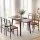 Artiss 5 Piece Dining Table and Chairs Set 60-120cm Extendable Drop Leaf Table Natural Brown and White
