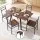 Artiss 5 Piece Dining Table and Chairs Set 60-120cm Extendable Drop Leaf Table Natural Brown and White