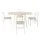 Artiss 5-Piece Foldable Dining Set – Natural White, Space-Saving Scandi Design, MDF & Powder-Coated Metal, 120cm Table
