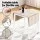 Artiss 5-Piece Foldable Dining Set – Natural White, Space-Saving Scandi Design, MDF & Powder-Coated Metal, 120cm Table