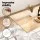 Artiss 4-Piece Dining Set: Natural & White MDF Table, 2 Chairs & Bench - Compact, Modern Scandi Style for Small Spaces