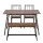 Artiss Rustic Brown Dining Table Set for 4 - Includes 2 Chairs & Bench, Durable MDF & Metal, Compact Space-Saving Design