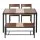 Artiss 4-Piece Rustic Brown Dining Table Set with Bench & Chairs, MDF & Metal Frame, Space-Saving, Versatile Design