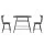 Artiss 3PC Black Marble Dining Set with Wine Rack - Compact Bistro Table with 2 Chairs, Modern Oval Design, Space-Saving