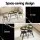 Artiss 3PC Black Marble Dining Set with Wine Rack - Compact Bistro Table with 2 Chairs, Modern Oval Design, Space-Saving