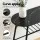 Artiss 3PC Black Marble Dining Set with Wine Rack - Compact Bistro Table with 2 Chairs, Modern Oval Design, Space-Saving