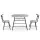 Artiss 3-Piece Oval Dining Table Set with Wine Rack, Black Marble/Grey/Natural White, Space-Saving Bistro Design