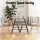 Artiss 3-Piece Oval Dining Table Set with Wine Rack, Black Marble/Grey/Natural White, Space-Saving Bistro Design