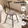 Artiss 3-Piece Oval Dining Table Set with Wine Rack, Black Marble/Grey/Natural White, Space-Saving Bistro Design