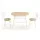 Artiss 3-Piece Oval Dining Table Set 2-Seater with Wine Rack Natural White