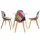 Artiss 5-Piece Dining Set – 100cm White Round MDF Table with Solid Beech Wood Legs and 4 Eiffel DSW Chairs