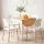 Artiss 5PCS Drop‑Leaf Dining Table and 4 Chairs Set 75–110cm Semi‑Circle Pine White Compact Dining Room
