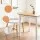 Artiss 5PCS Drop‑Leaf Dining Table and 4 Chairs Set 75–110cm Semi‑Circle Pine White Compact Dining Room