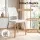 Artiss 5PCS Drop‑Leaf Dining Table and 4 Chairs Set 75–110cm Semi‑Circle Pine White Compact Dining Room