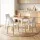 Artiss 5PCS Drop‑Leaf Dining Table and 4 Chairs Set 75–110cm Semi‑Circle Pine White Compact Dining Room