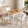 Artiss 5PCS Drop‑Leaf Dining Table and 4 Chairs Set 75–110cm Semi‑Circle Pine White Compact Dining Room