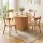 Artiss 4-Seater Dining Table and Chairs Set 100cm Natural Timber with Storage and Rubber Wood Chairs Pine
