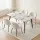 Artiss 5-Piece Dining Set 150cm Marble Effect Table with 4 White Sherpa Chairs Thick 25mm Top Metal Legs
