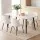 Artiss 5-Piece Dining Set 150cm Marble Effect Table with 4 White Sherpa Chairs Thick 25mm Top Metal Legs