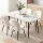 Artiss 5-Piece Dining Table and Chairs Set 150cm Marble Effect White Table with 4 Sherpa Chairs 25mm Top