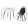 Artiss Marble Finish Dining Set: Round Table & 4 Black Chairs, Modern Design, Sturdy Metal Legs, Easy Assembly