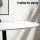 Artiss 5 Piece Dining Set – Marble White 110cm Round Table with Particle Board Top and 4 Sherpa Upholstered Chairs