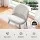 Artiss 5 Piece Dining Set – Marble White 110cm Round Table with Particle Board Top and 4 Sherpa Upholstered Chairs